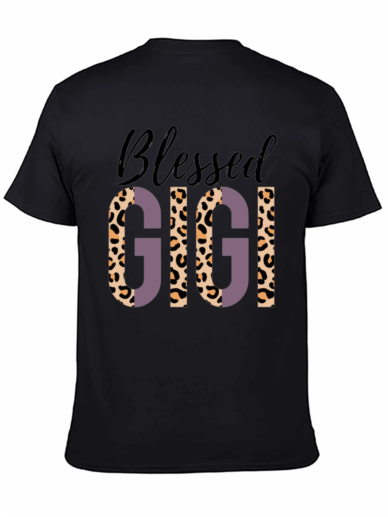 Blessed Gigi Leopard Print Graphic Tee