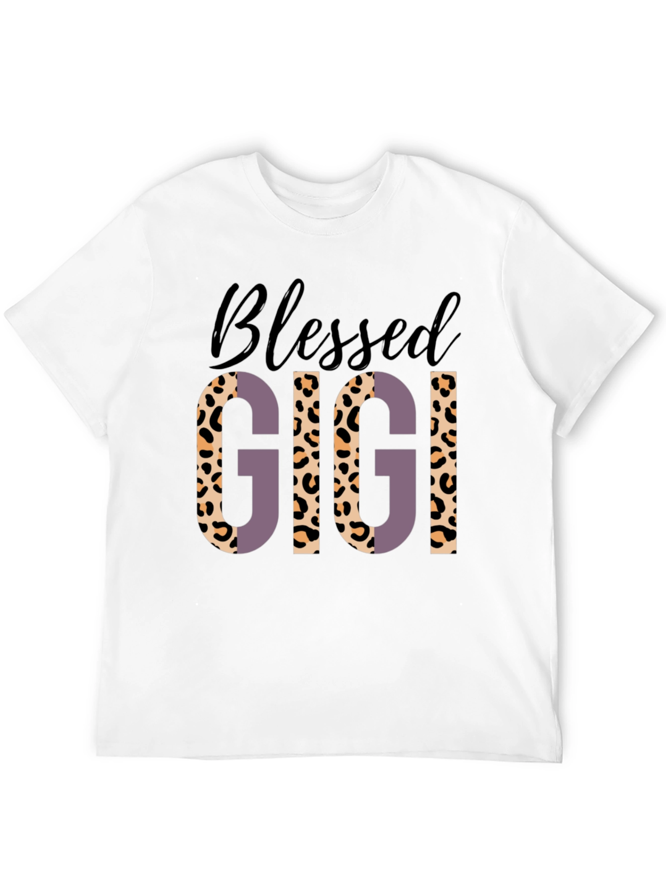 Blessed Gigi Leopard Print Graphic Tee