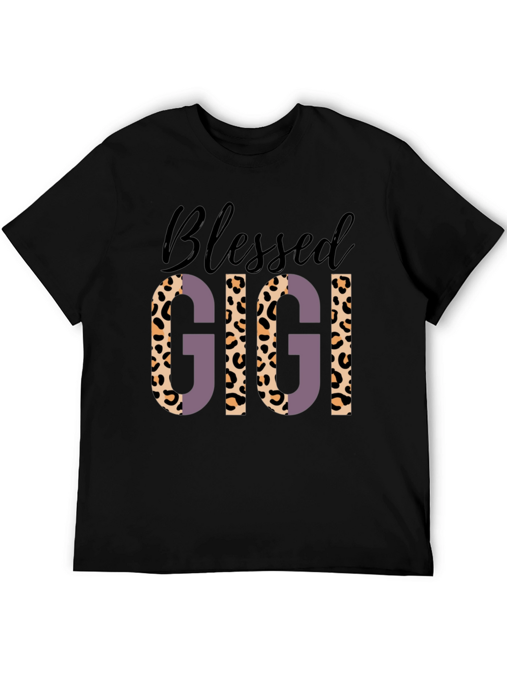 Blessed Gigi Leopard Print Graphic Tee