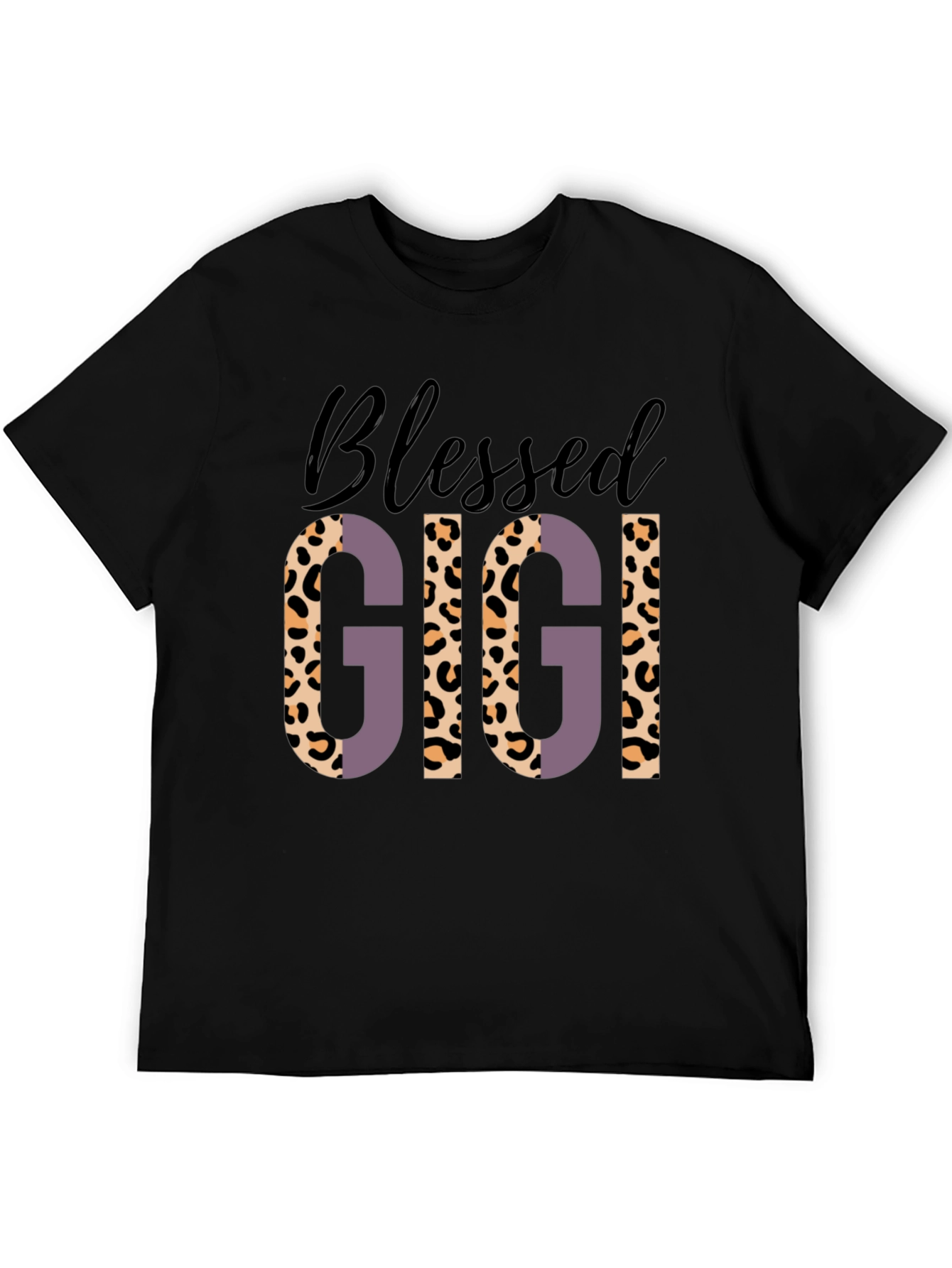 Blessed Gigi Leopard Print Graphic Tee
