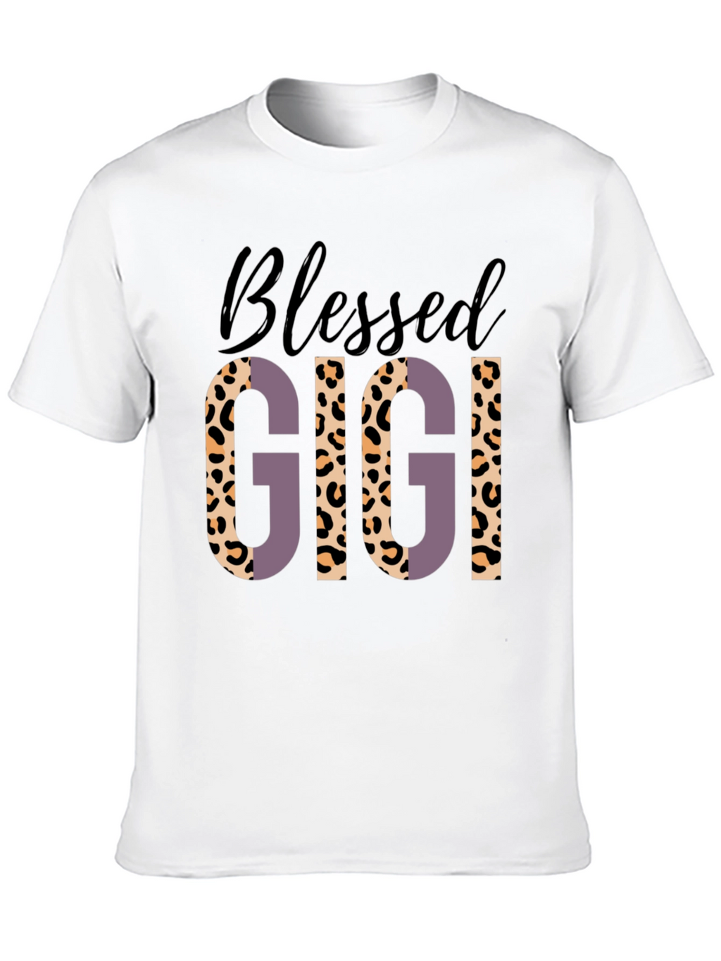 Blessed Gigi Leopard Print Graphic Tee