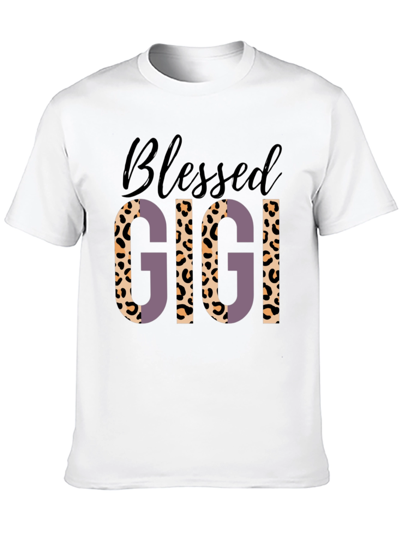 Blessed Gigi Leopard Print Graphic Tee