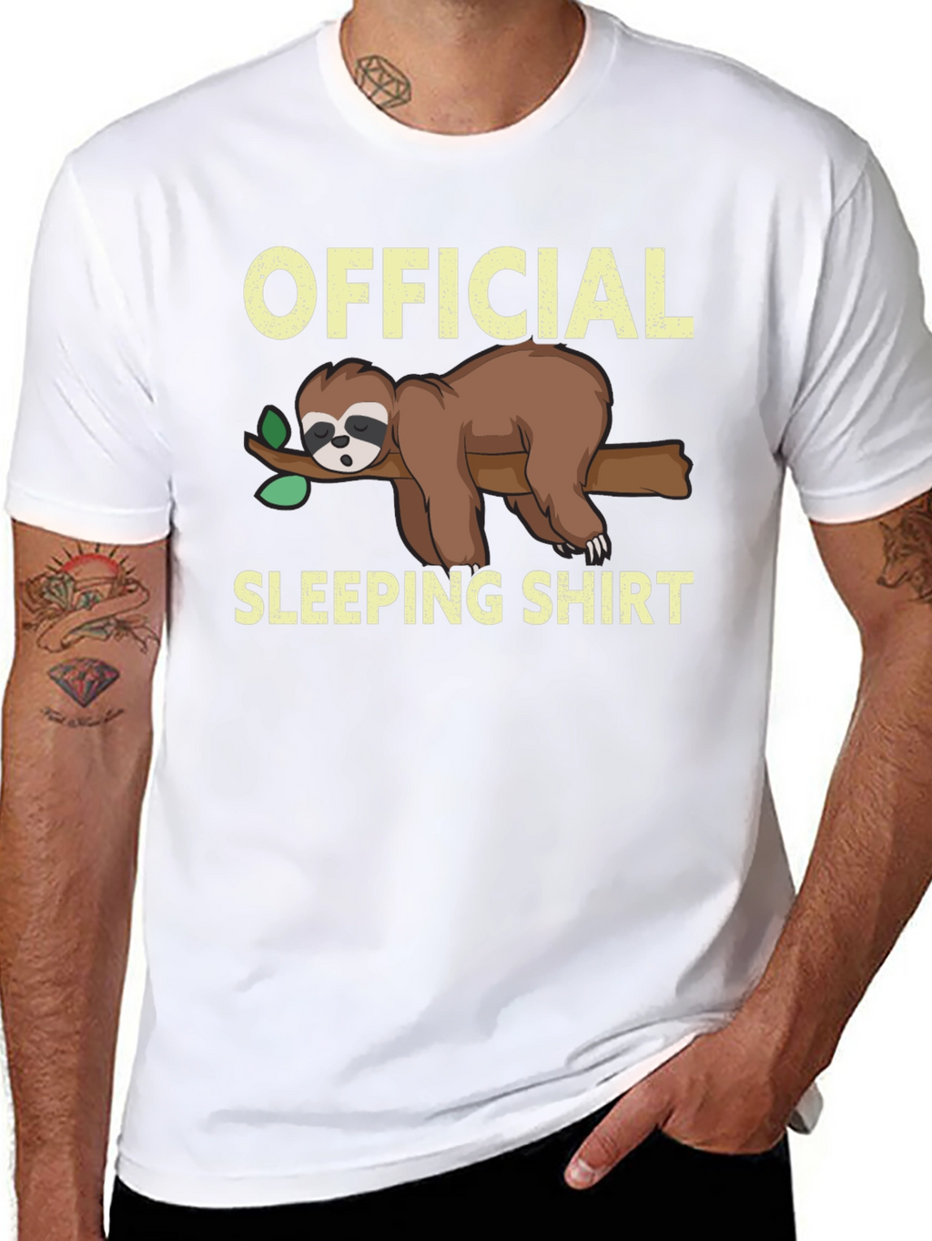Official Sloth Sleeping Shirt - Funny Cartoon Tee