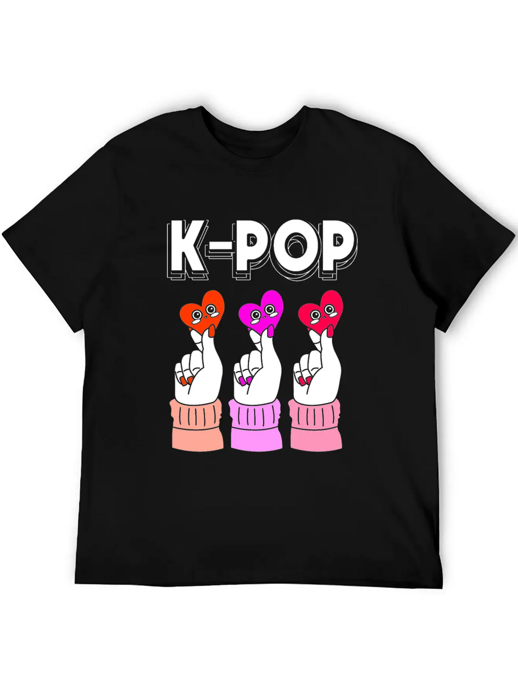 Kpop K-Pop Finger Heart Classic Cotton Tee – Unisex Comfort For Any Season