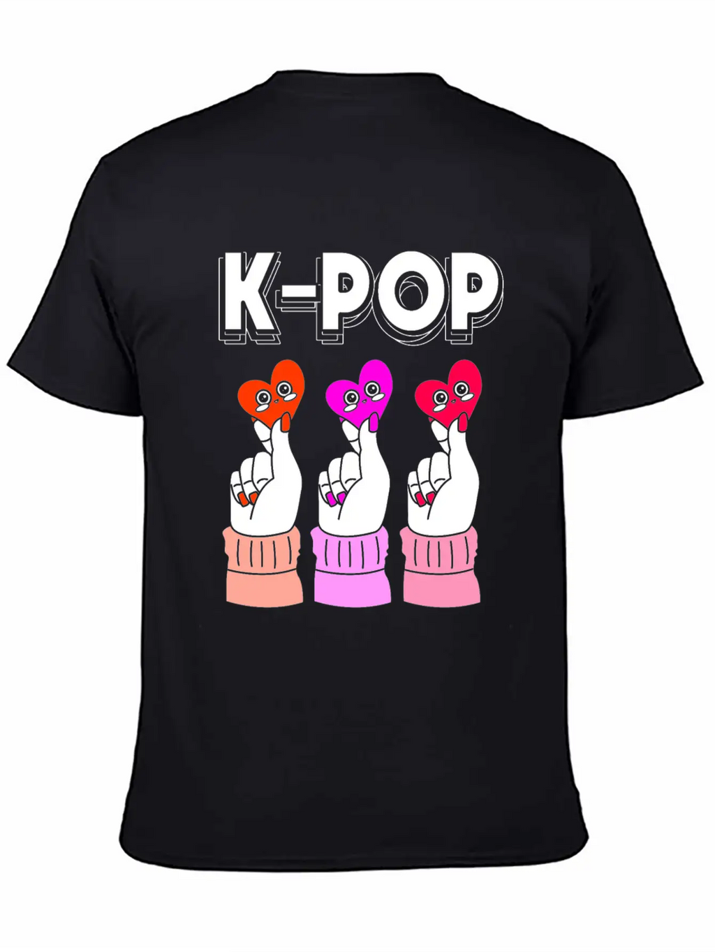 Kpop K-Pop Finger Heart Classic Cotton Tee – Unisex Comfort For Any Season
