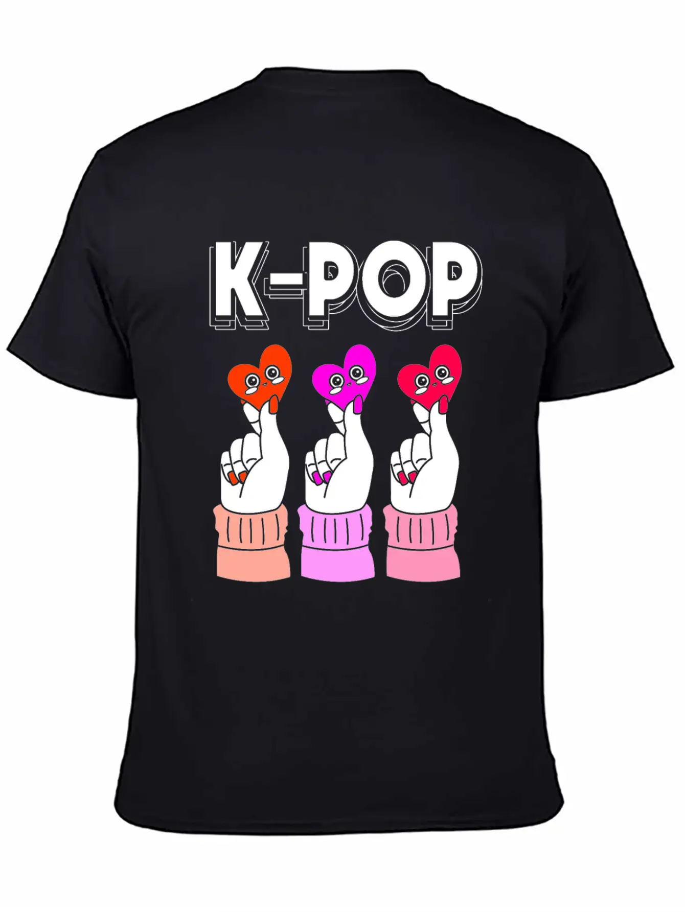 Kpop K-Pop Finger Heart Classic Cotton Tee – Unisex Comfort For Any Season
