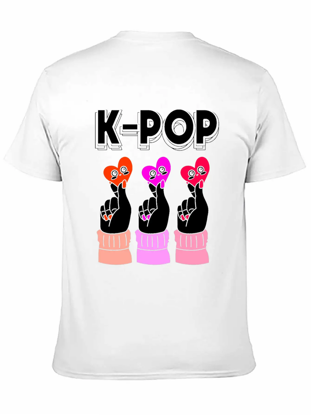 Kpop K-Pop Finger Heart Classic Cotton Tee – Unisex Comfort For Any Season