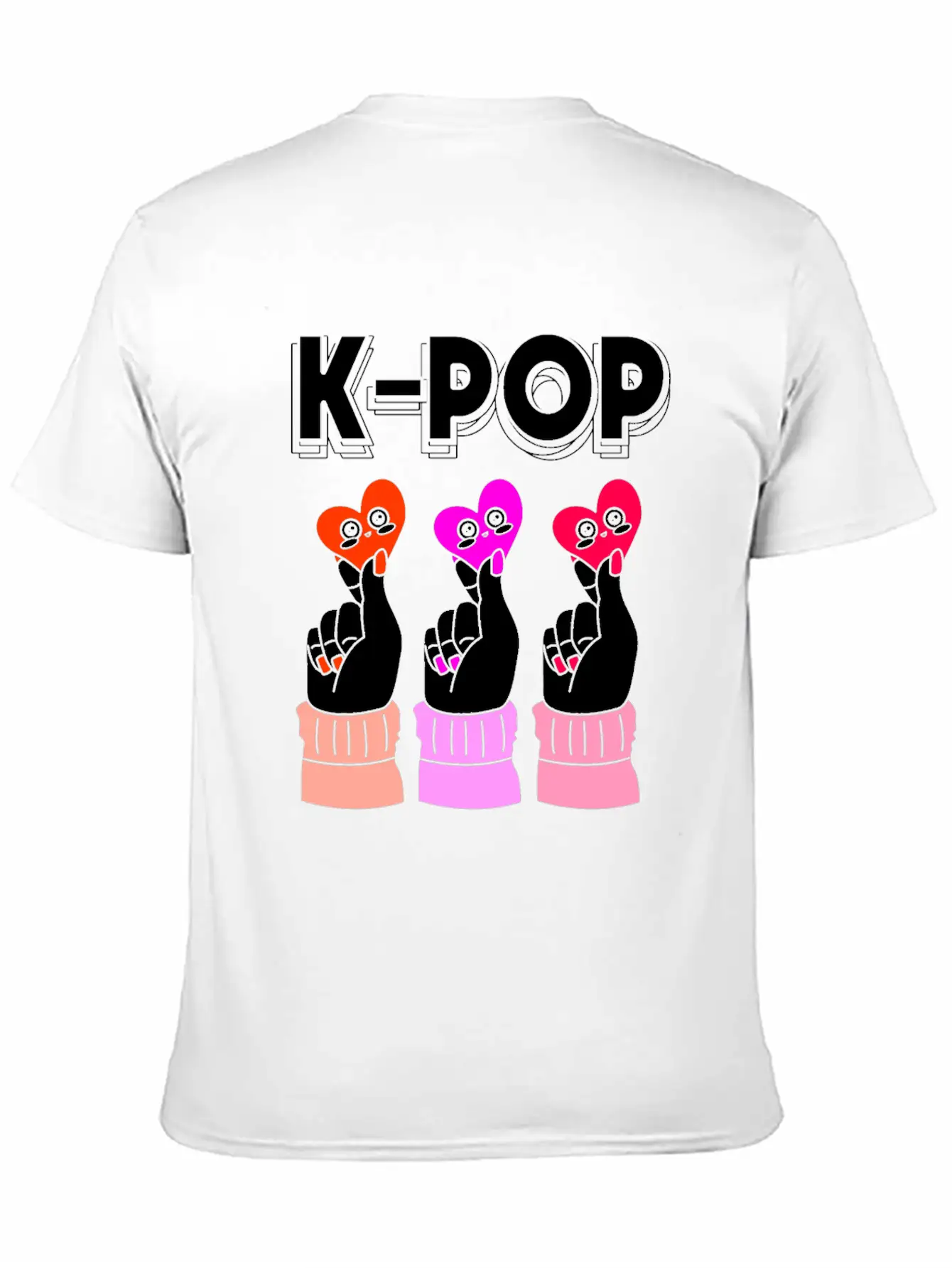 Kpop K-Pop Finger Heart Classic Cotton Tee – Unisex Comfort For Any Season