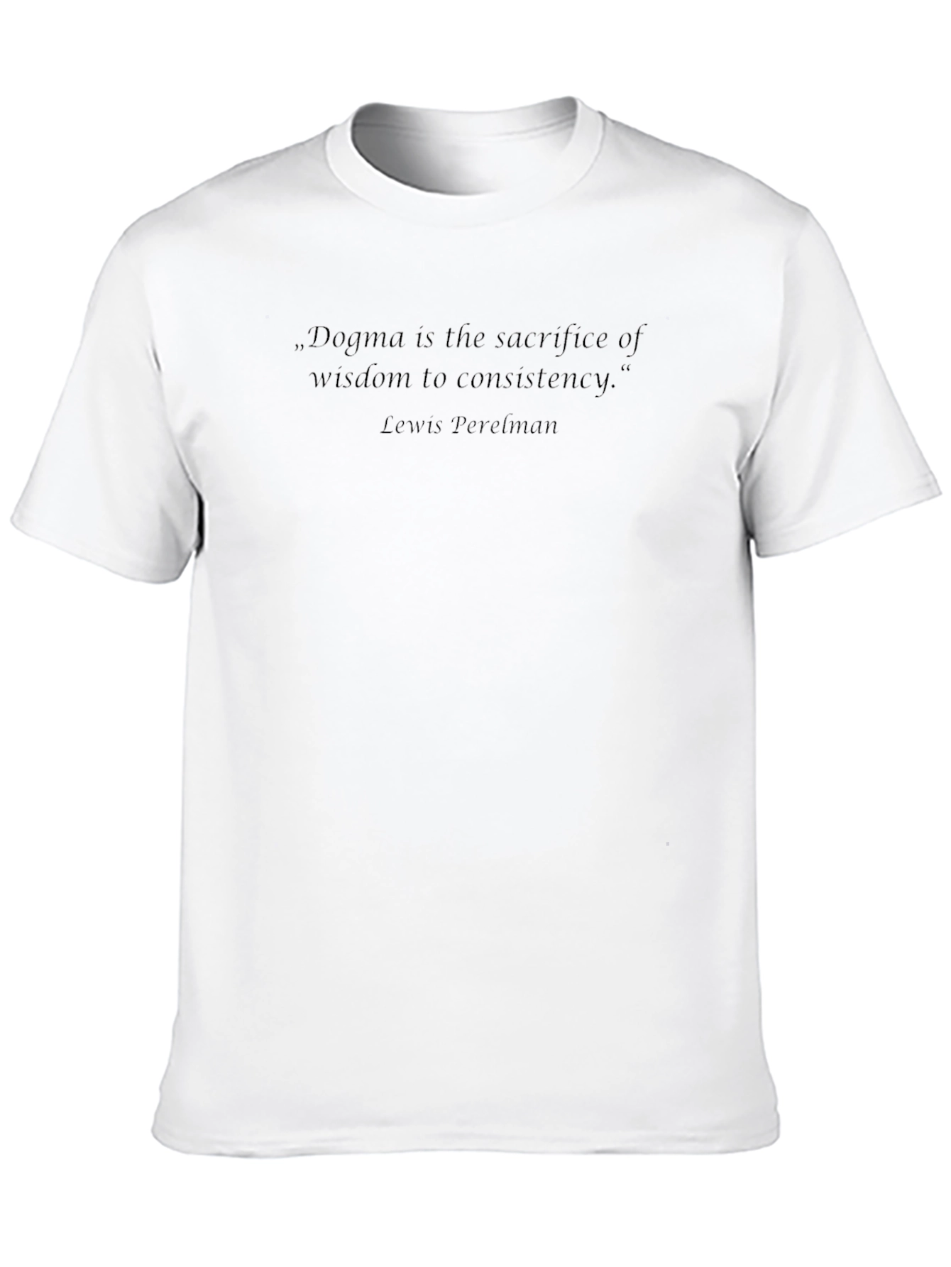 Dogma Wisdom Quote Tee - Black Cotton Blend
