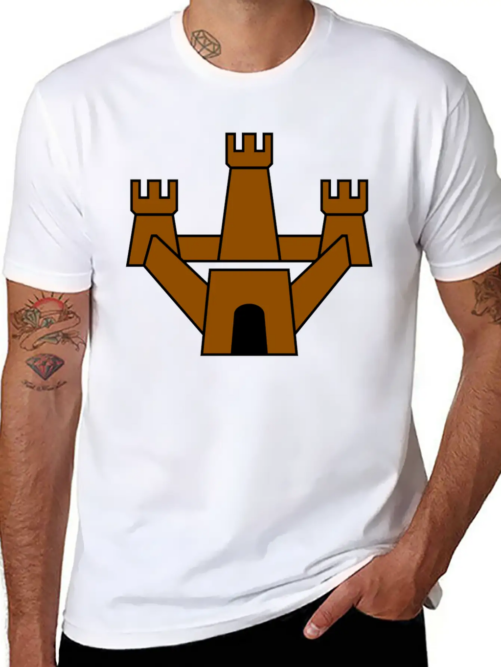 Krone Crown Koenig King Castle Schloss Tower Burg8 Breathable Soft Cotton T-Shirt – Timeless Casual Look