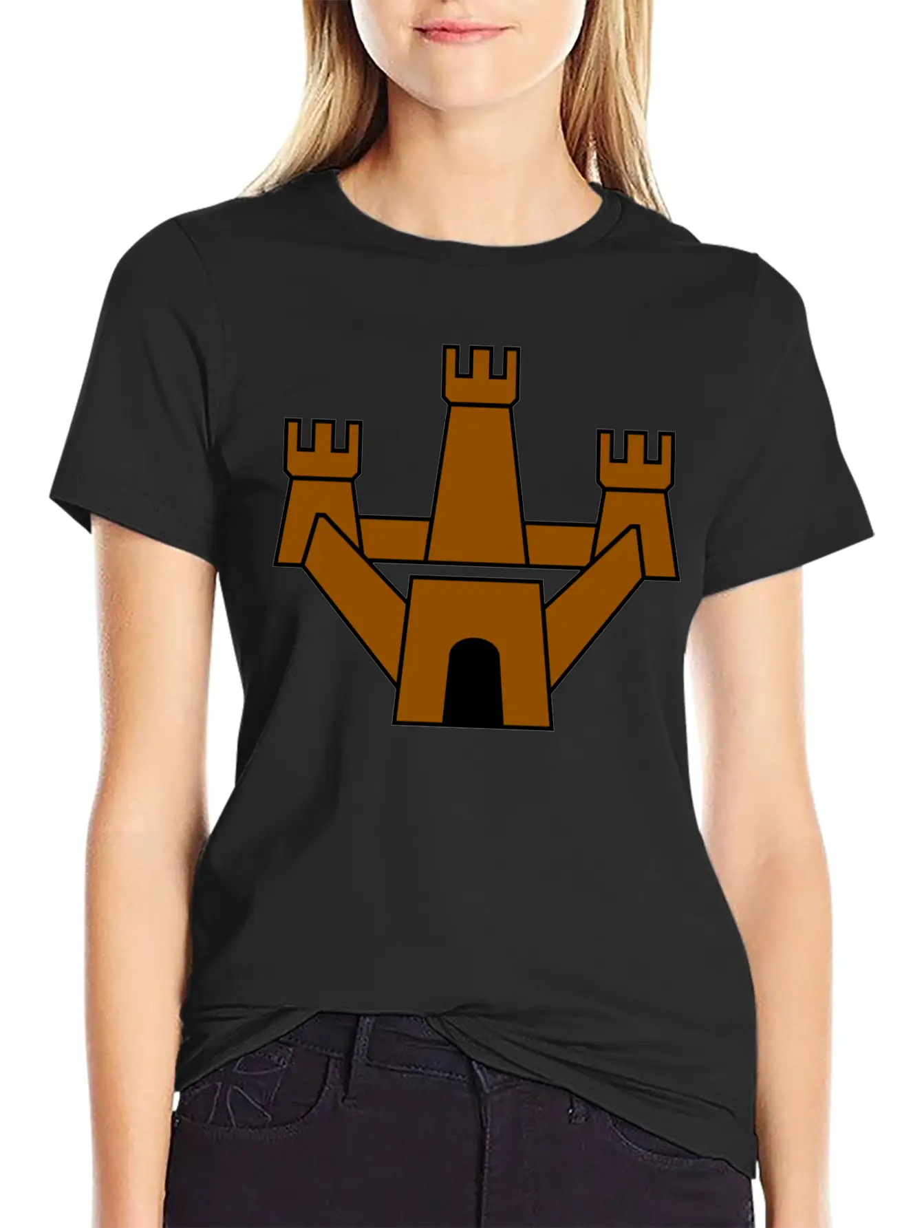 Krone Crown Koenig King Castle Schloss Tower Burg8 Breathable Soft Cotton T-Shirt – Timeless Casual Look