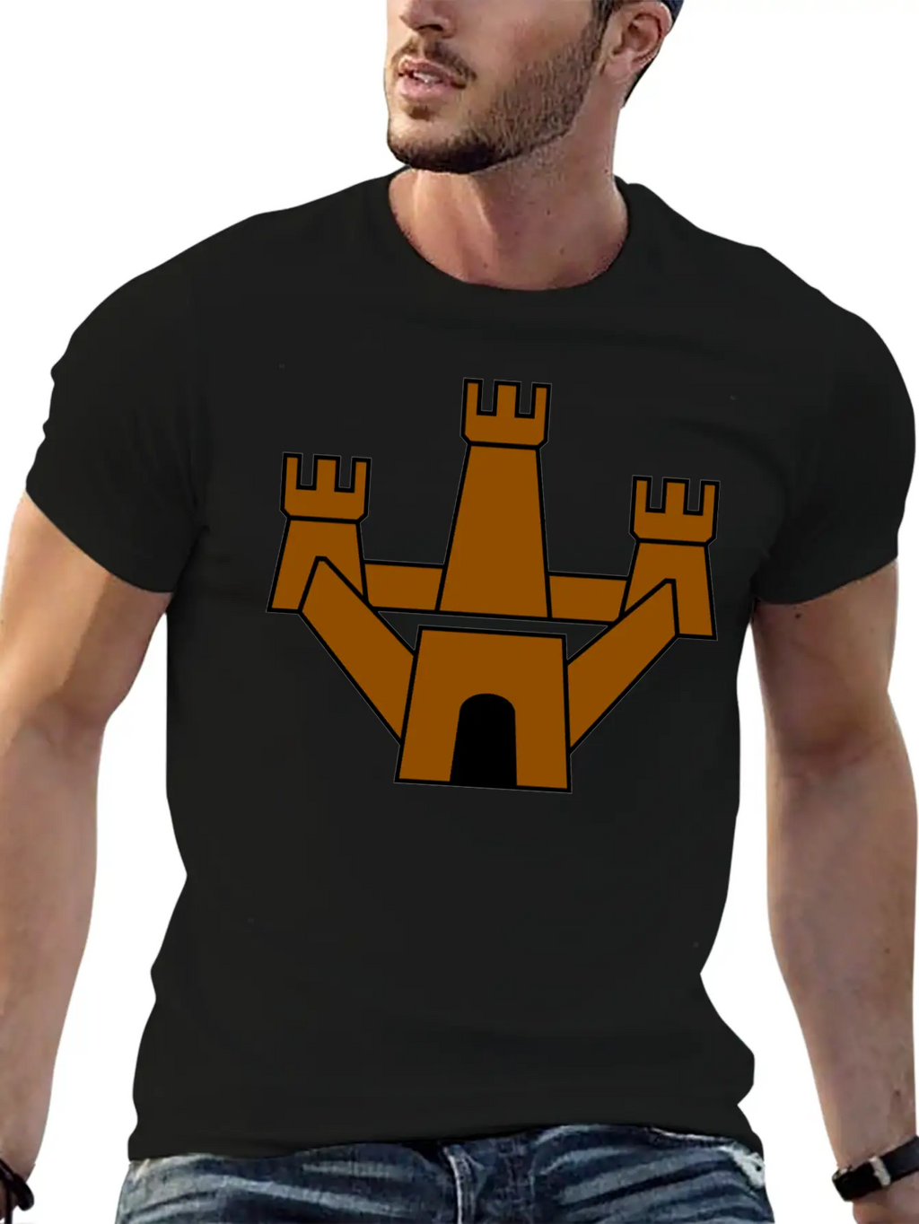 Krone Crown Koenig King Castle Schloss Tower Burg8 Breathable Soft Cotton T-Shirt – Timeless Casual Look