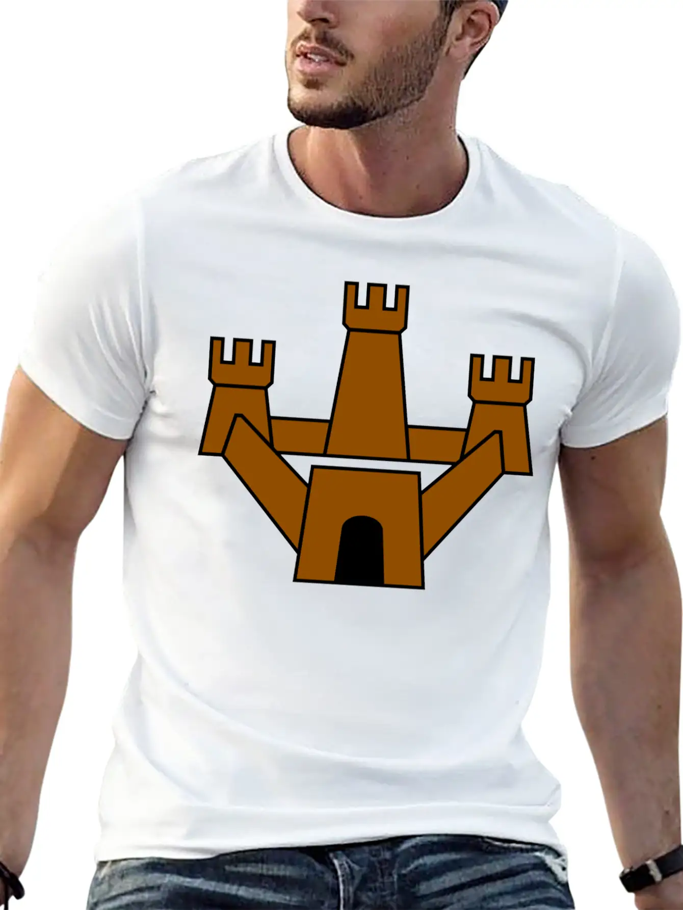 Krone Crown Koenig King Castle Schloss Tower Burg8 Breathable Soft Cotton T-Shirt – Timeless Casual Look