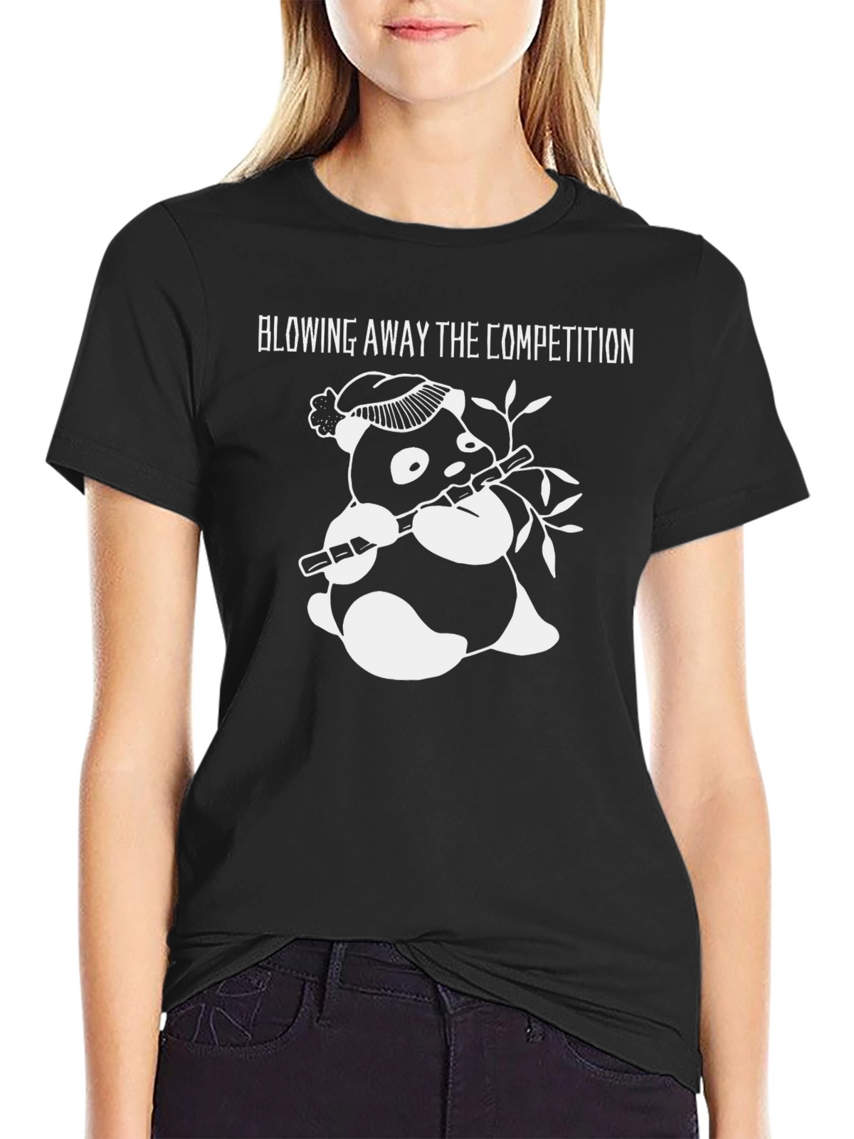 Panda Flute T-Shirt - Blowing Away the Competition Graphic Tee