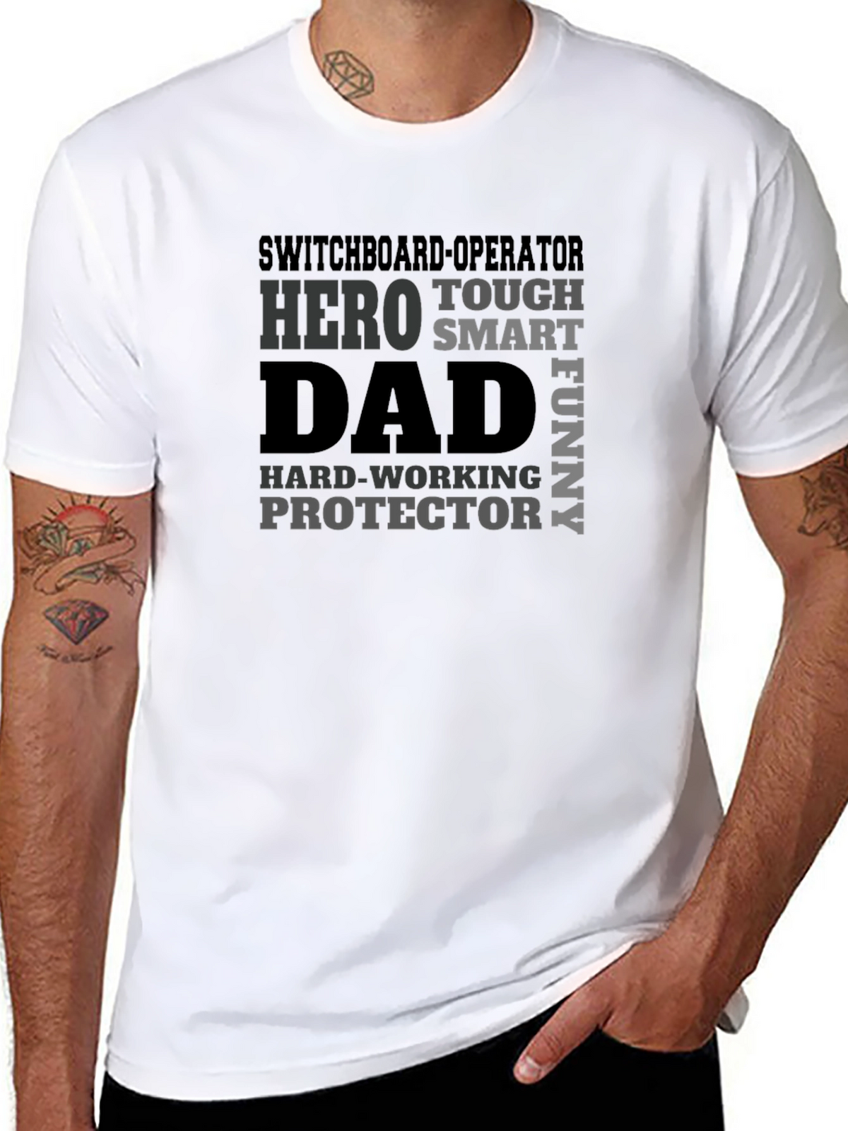 Switchboard Operator Dad T-Shirt - Hero Protector Funny