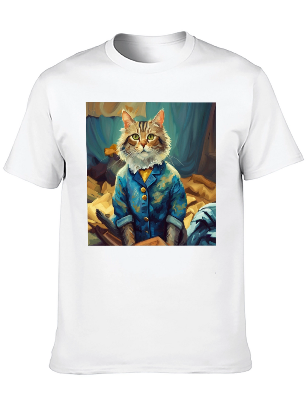 Cat Gentleman Graphic Tee - Black