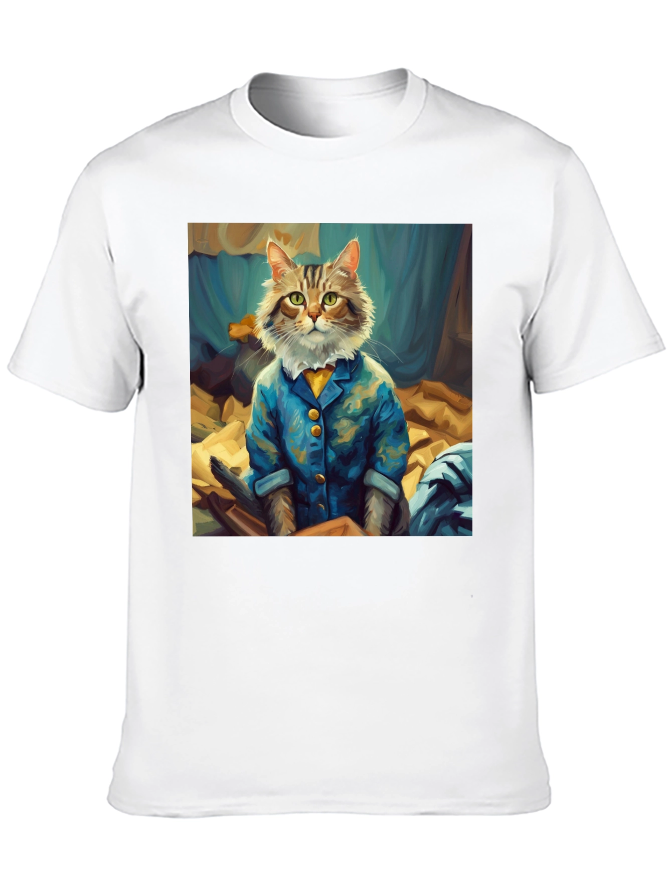 Cat Gentleman Graphic Tee - Black