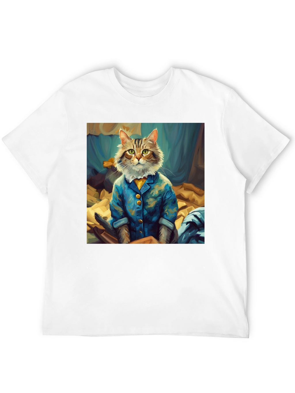 Cat Gentleman Graphic Tee - Black