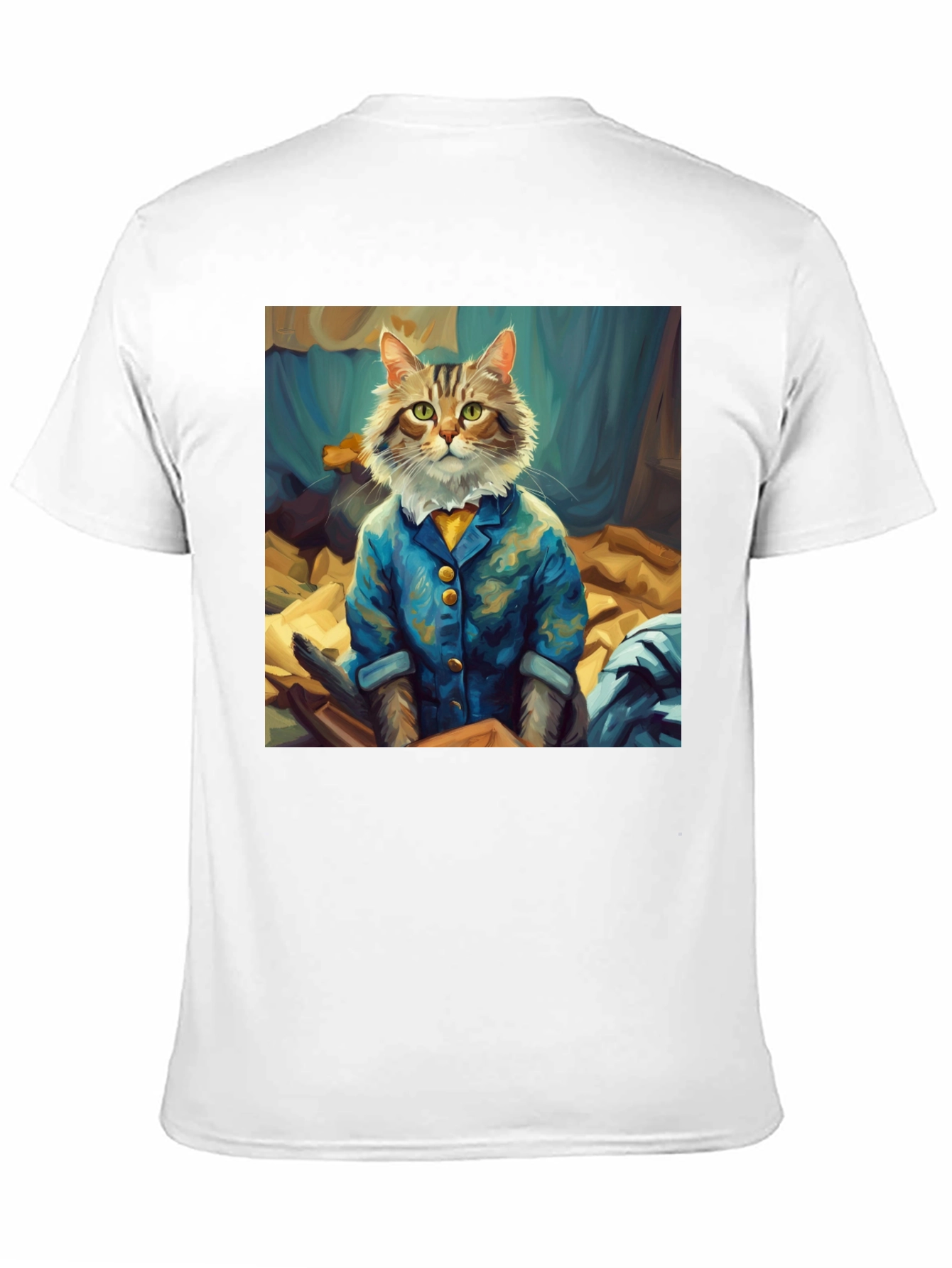 Cat Gentleman Graphic Tee - Black