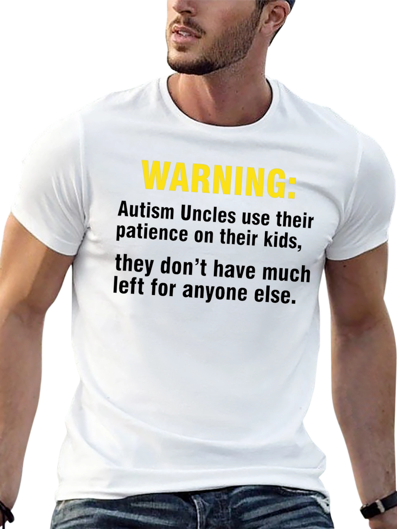 Warning: Autism Uncles Graphic T-Shirt