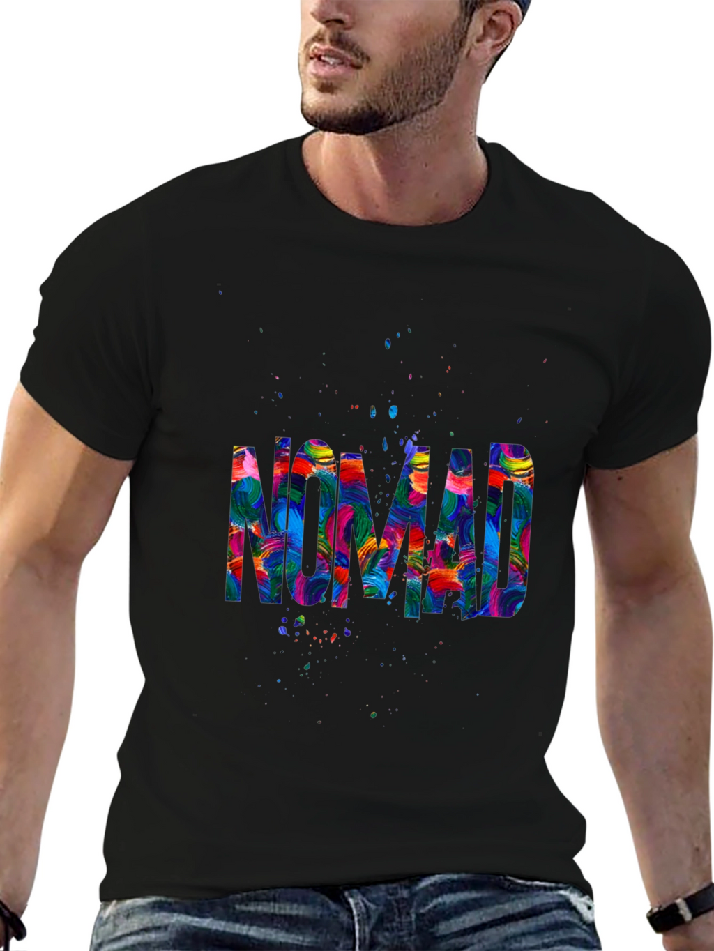 Nomad Graphic Tee - Vibrant Artistic Design