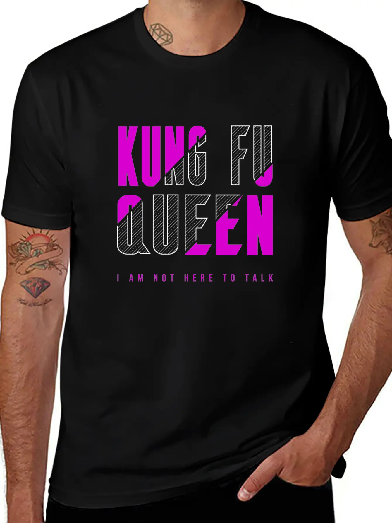 Kung Fu Queen Classic Cotton Tee – Unisex Comfort For Any Season