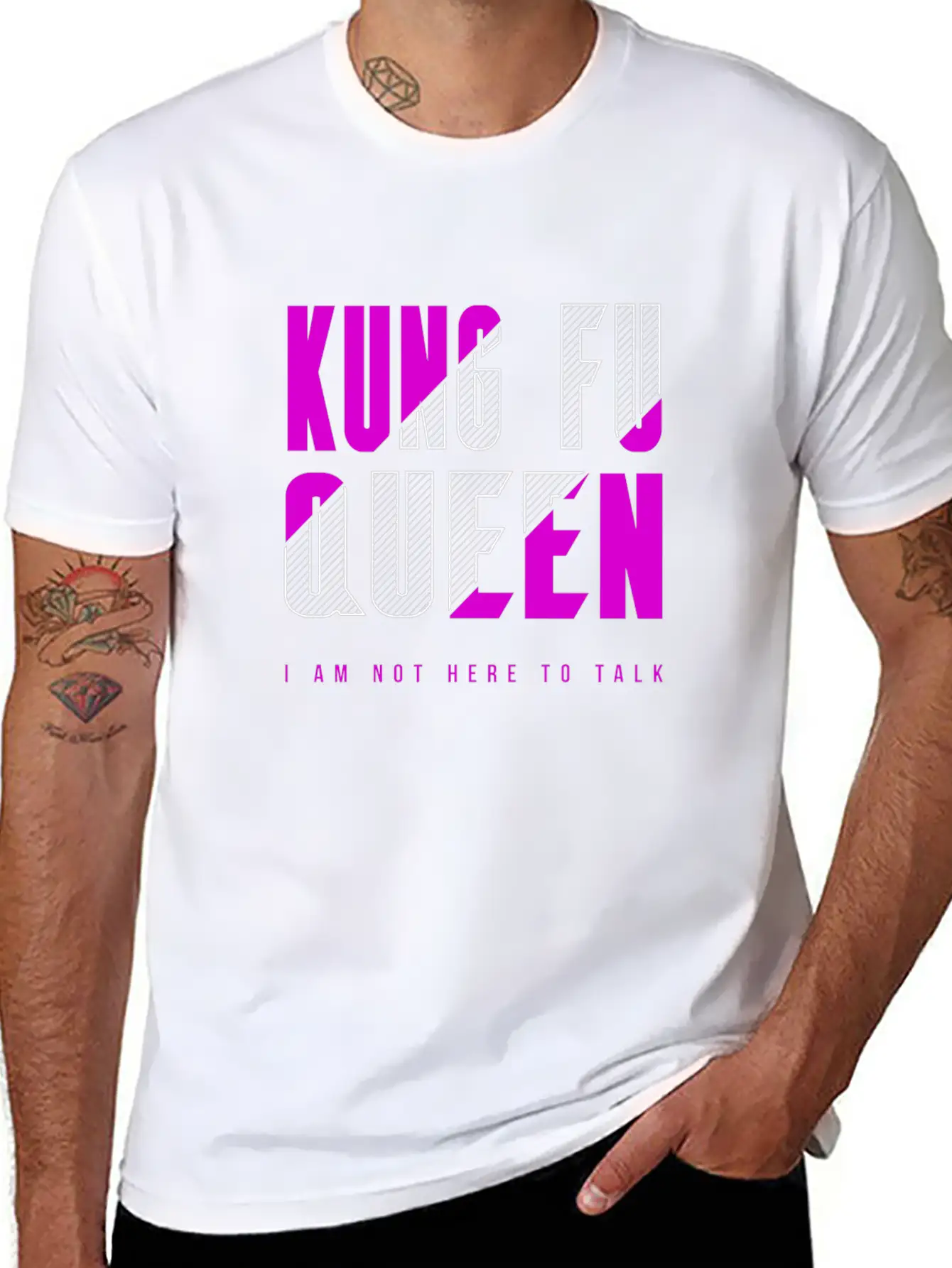 Kung Fu Queen Classic Cotton Tee – Unisex Comfort For Any Season