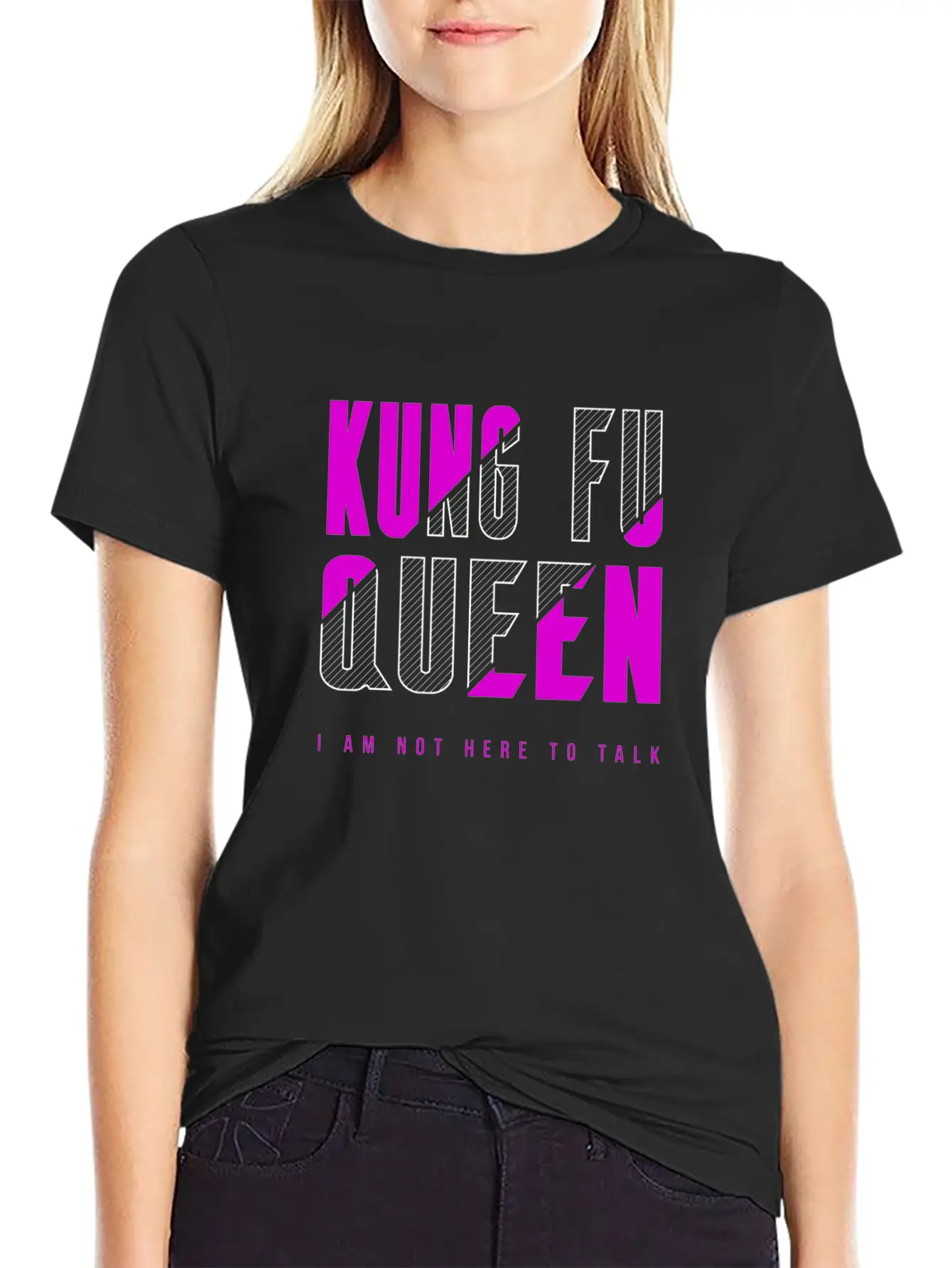 Kung Fu Queen Classic Cotton Tee – Unisex Comfort For Any Season