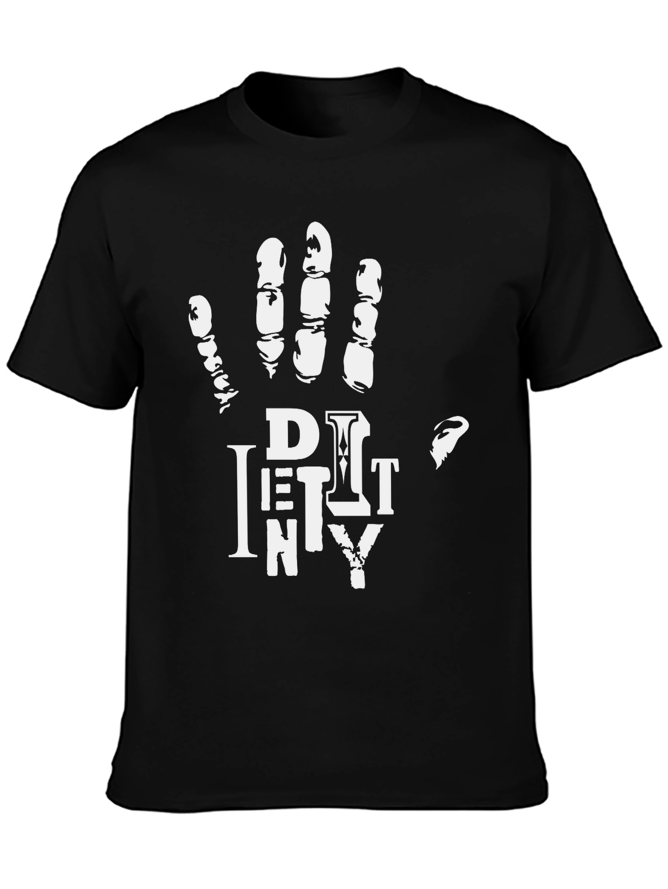 Dirty Hand Mens Graphic Print Crew Neck T-Shirt