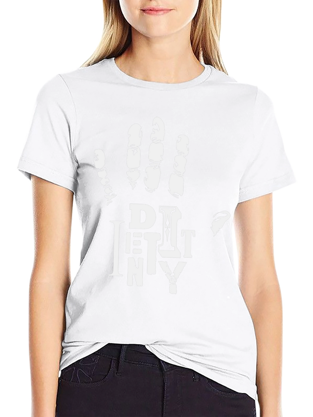 Dirty Hand Mens Graphic Print Crew Neck T-Shirt
