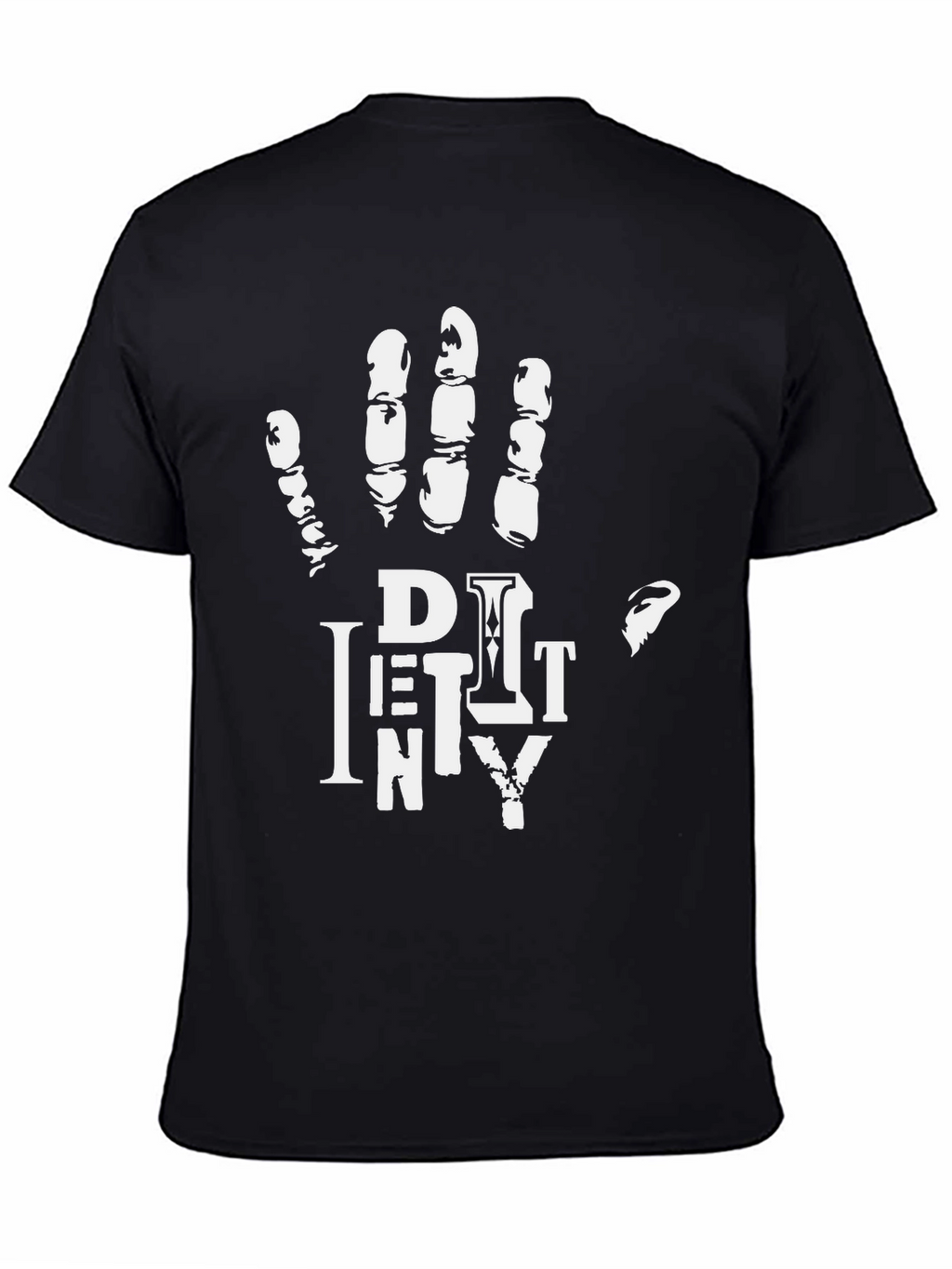 Dirty Hand Mens Graphic Print Crew Neck T-Shirt
