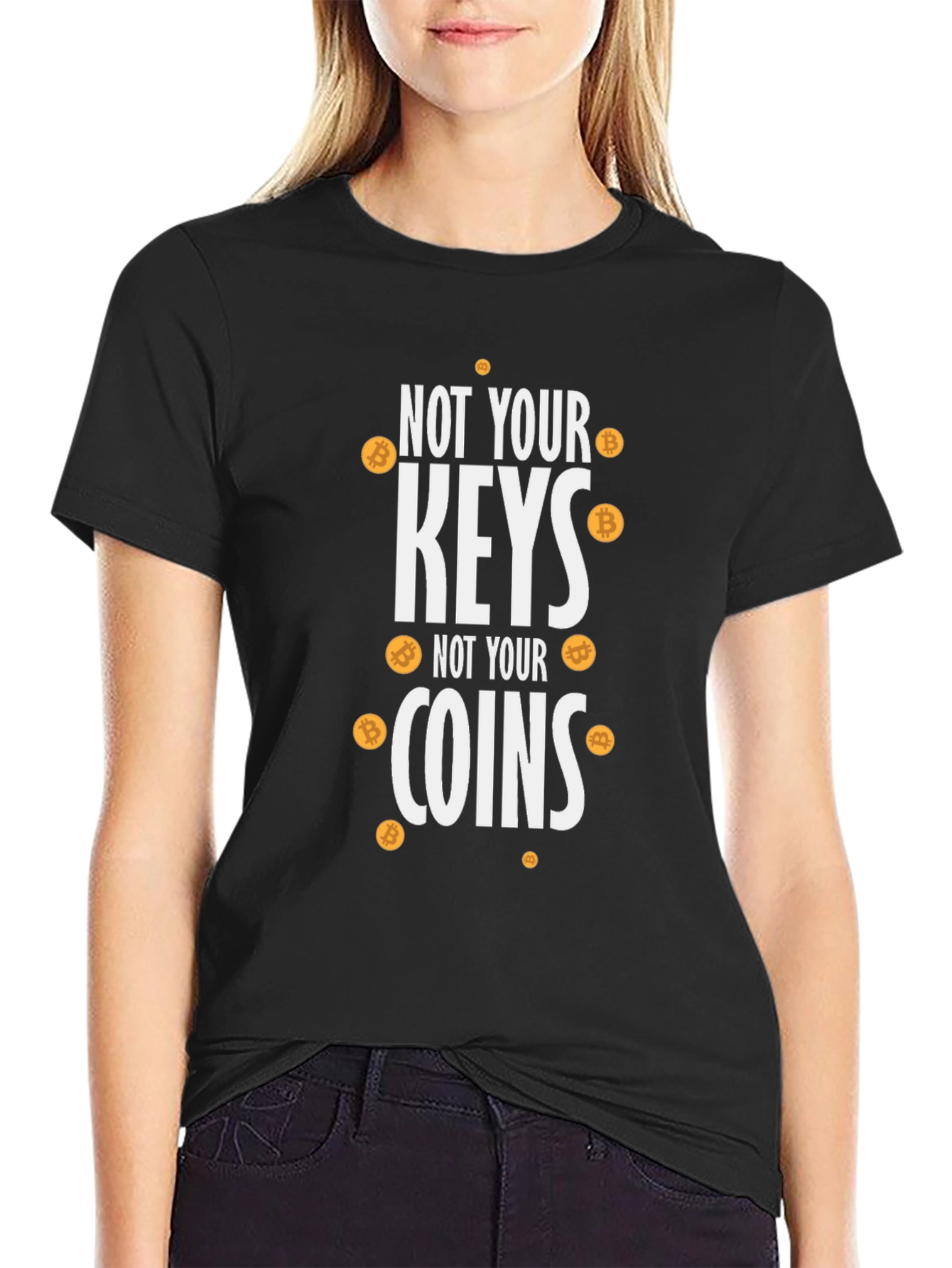Not Your Keys Not Your Coins Bitcoin Crypto T-Shirt