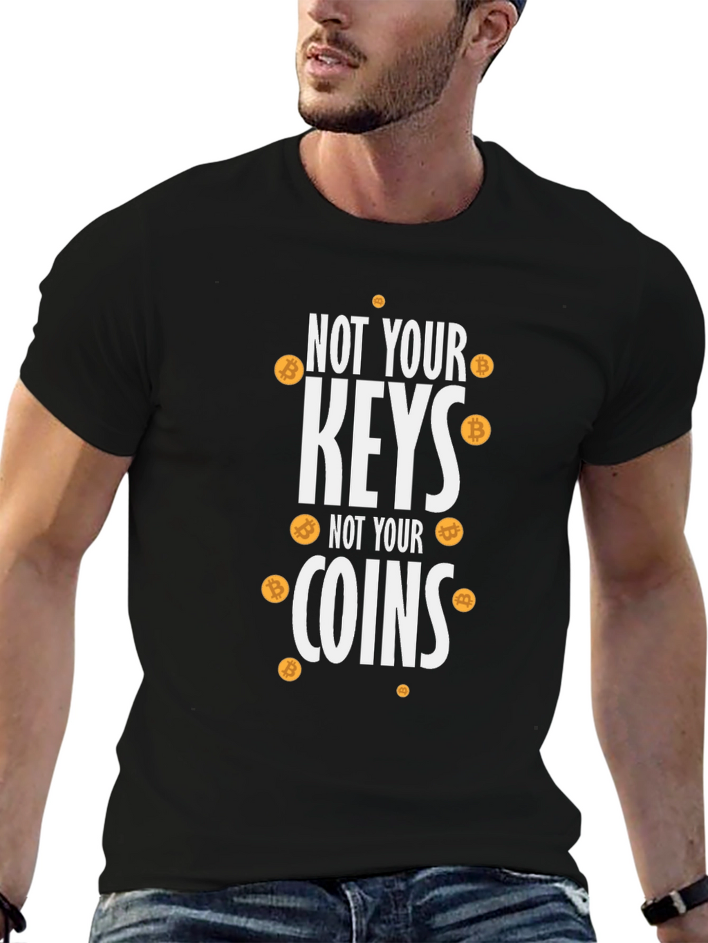 Not Your Keys Not Your Coins Bitcoin Crypto T-Shirt