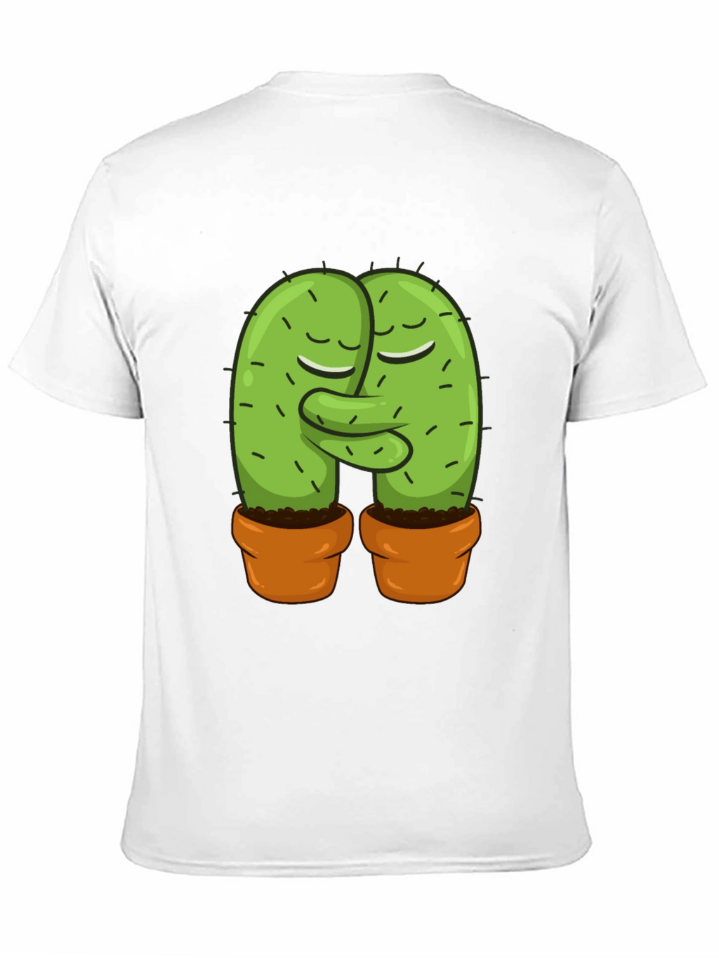 Cactus Love Graphic Tee - Hugging Cacti Design