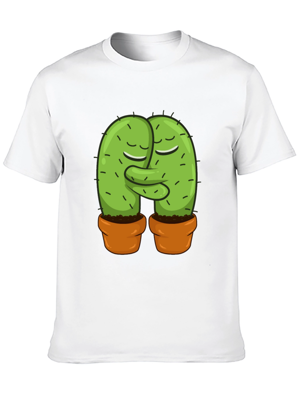 Cactus Love Graphic Tee - Hugging Cacti Design
