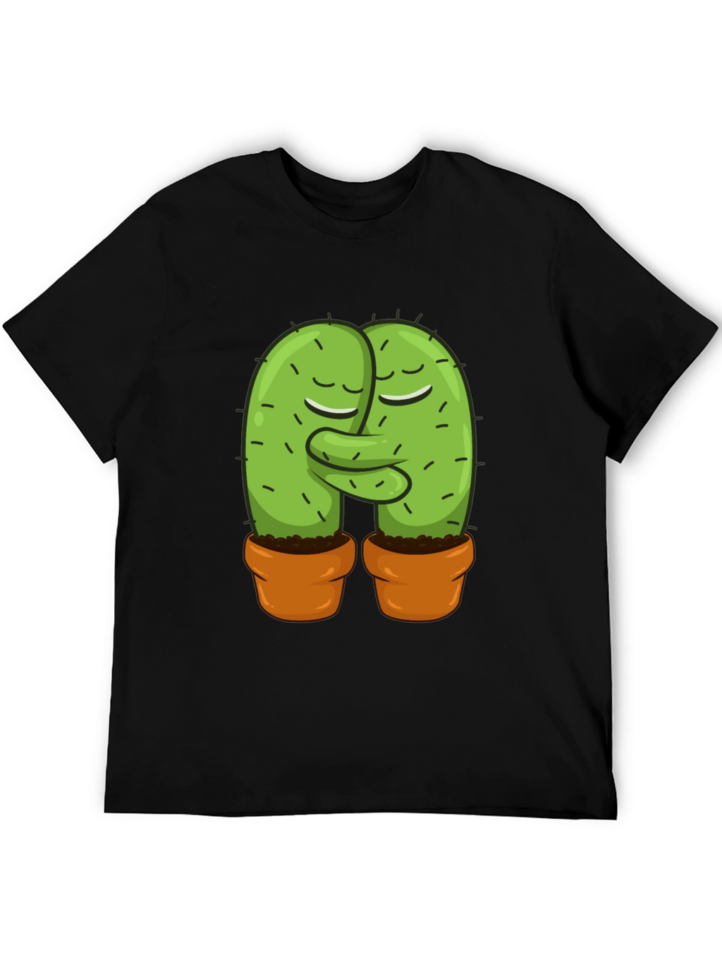 Cactus Love Graphic Tee - Hugging Cacti Design