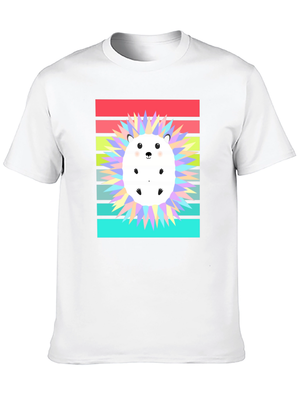Cute Hedgehog Graphic Tee - Retro Style