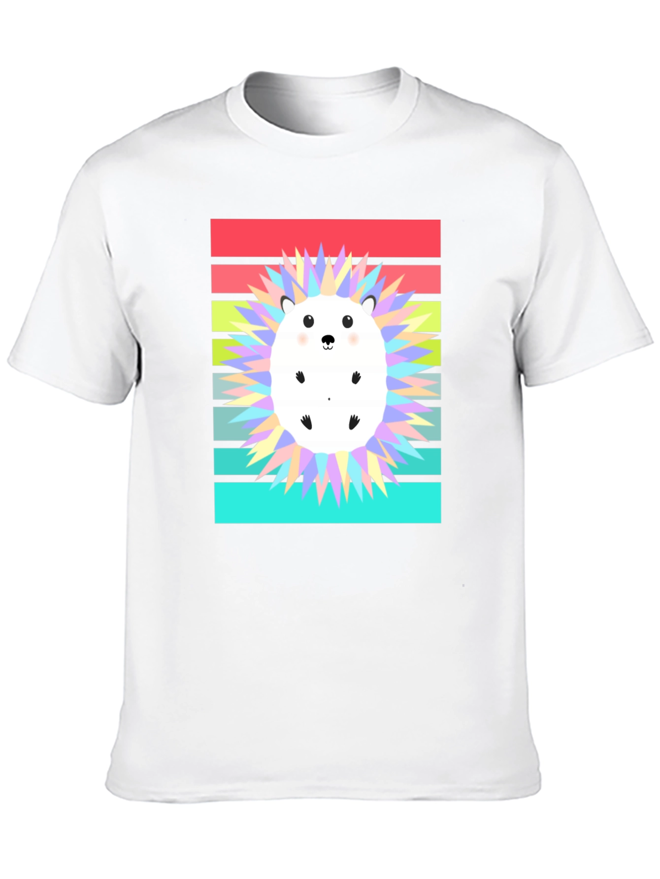 Cute Hedgehog Graphic Tee - Retro Style