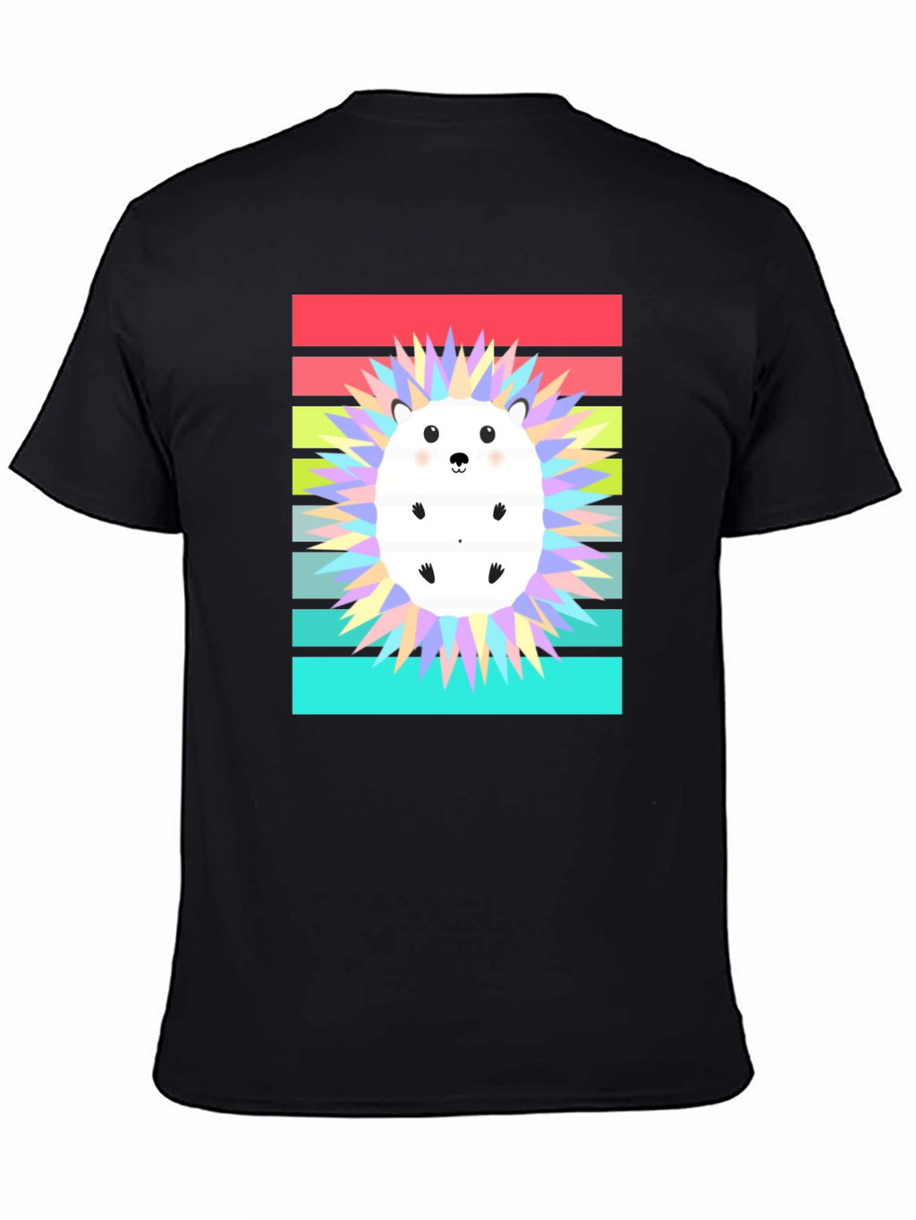 Cute Hedgehog Graphic Tee - Retro Style