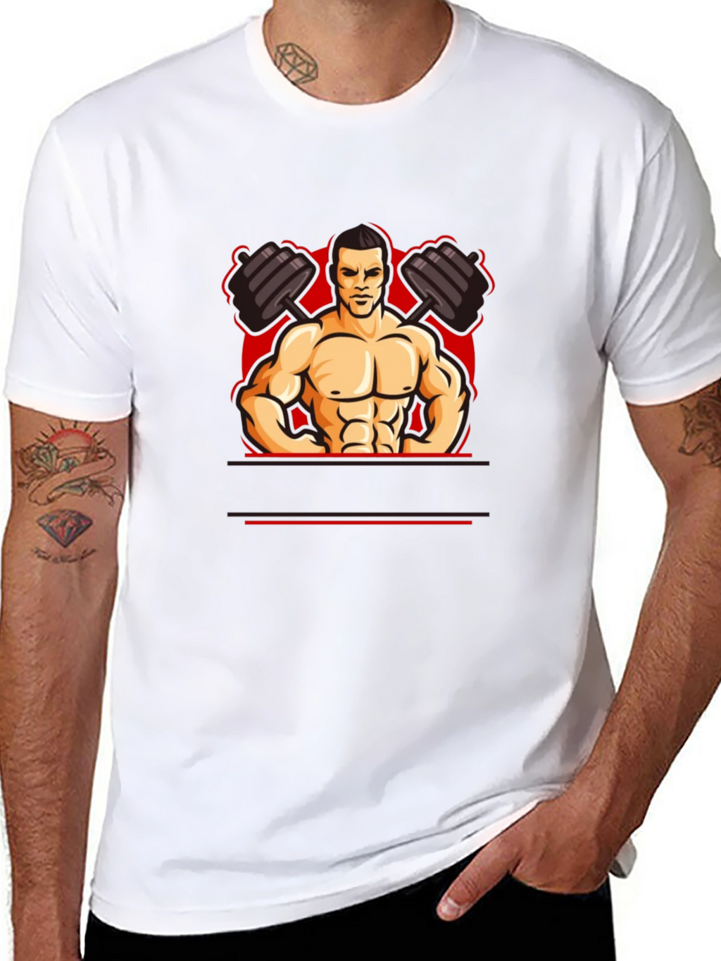 Muscle Man Graphic Tee - Black T-Shirt