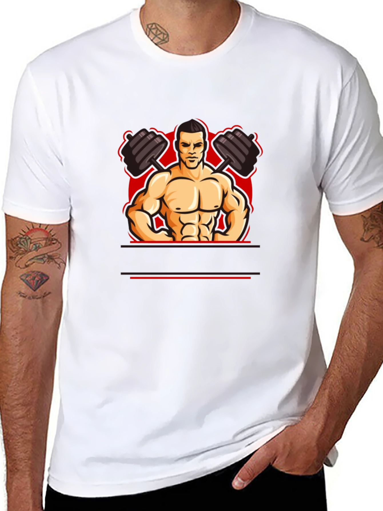 Muscle Man Graphic Tee - Black T-Shirt