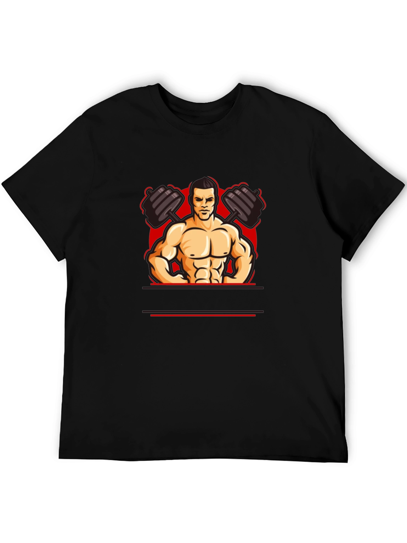 Muscle Man Graphic Tee - Black T-Shirt