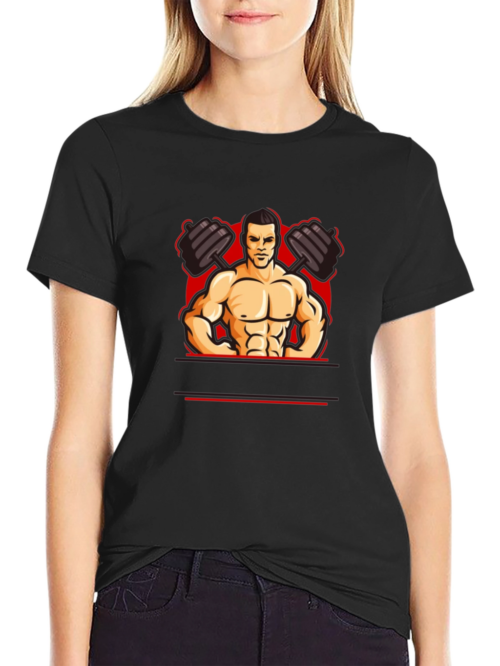 Muscle Man Graphic Tee - Black T-Shirt