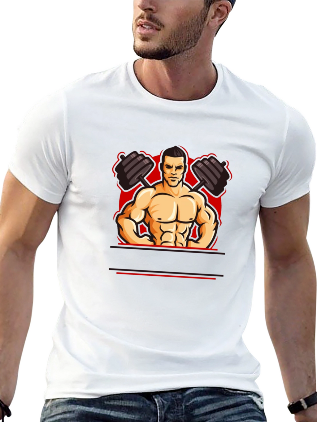 Muscle Man Graphic Tee - Black T-Shirt