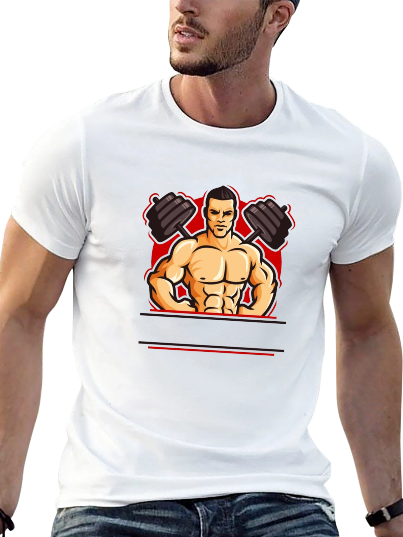 Muscle Man Graphic Tee - Black T-Shirt