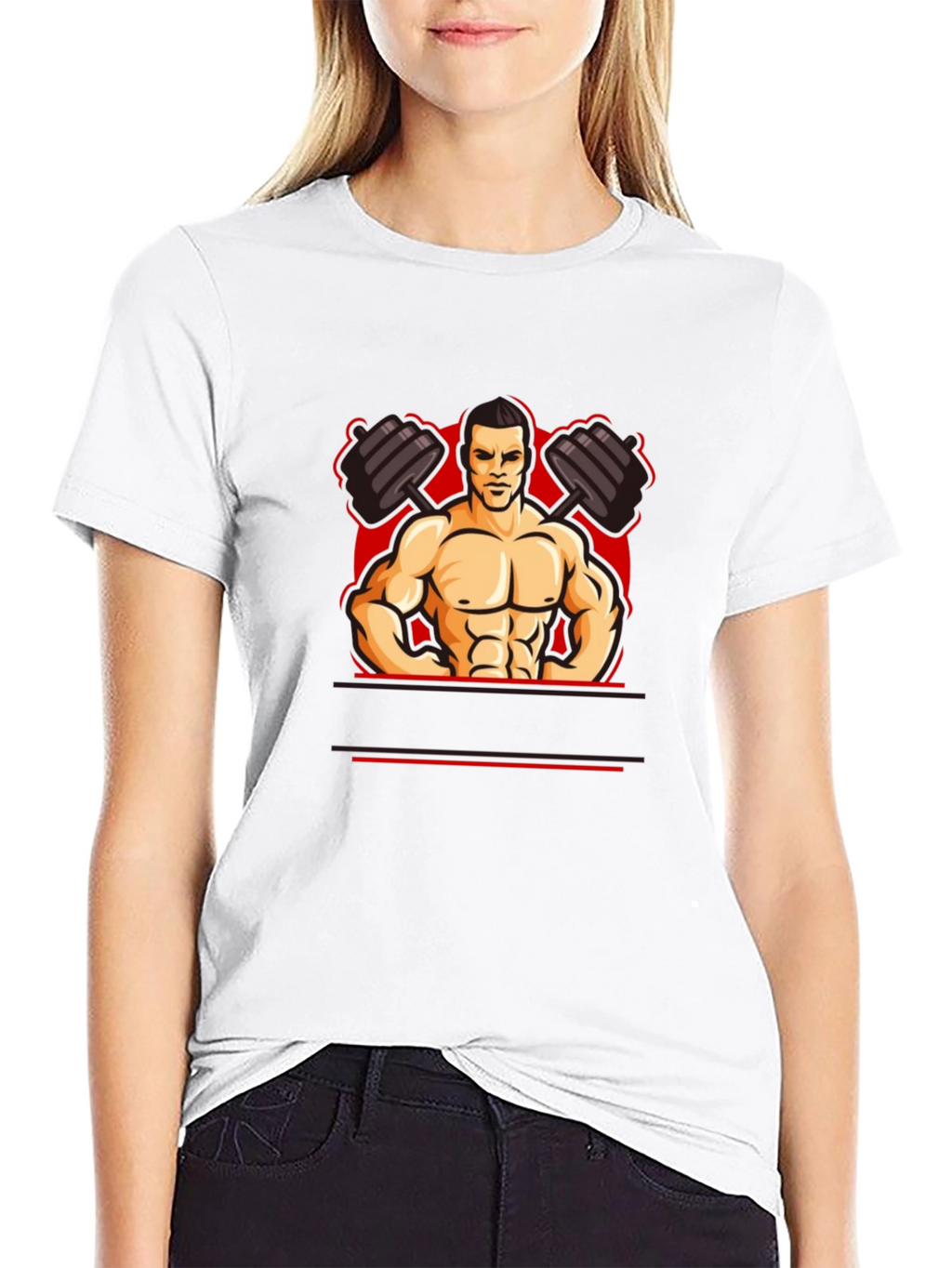 Muscle Man Graphic Tee - Black T-Shirt