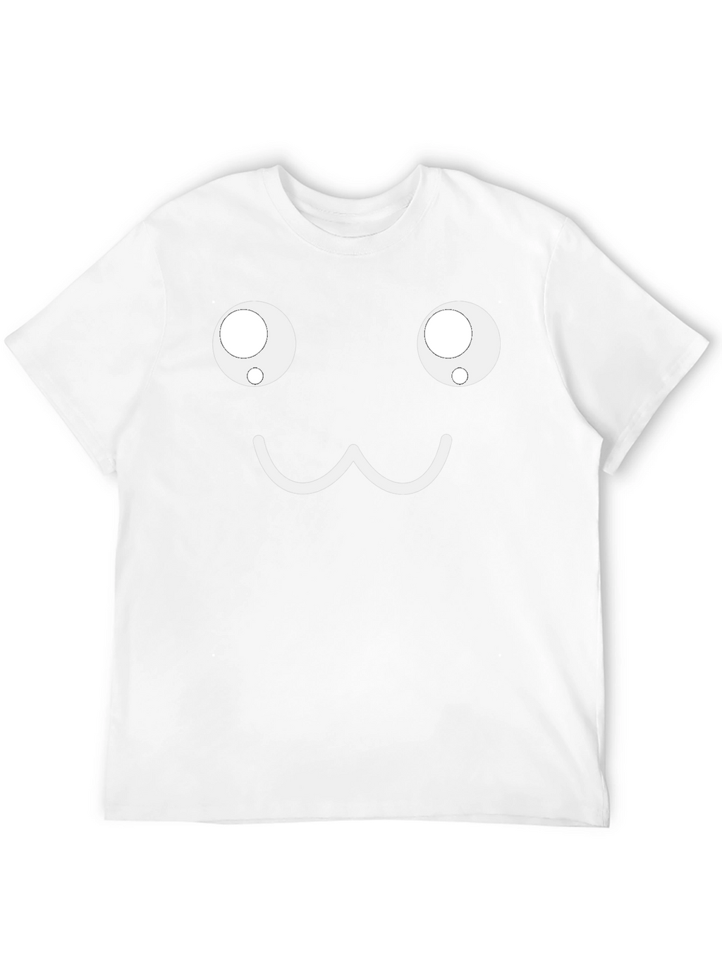 Funny Kawaii Face Black T-Shirt