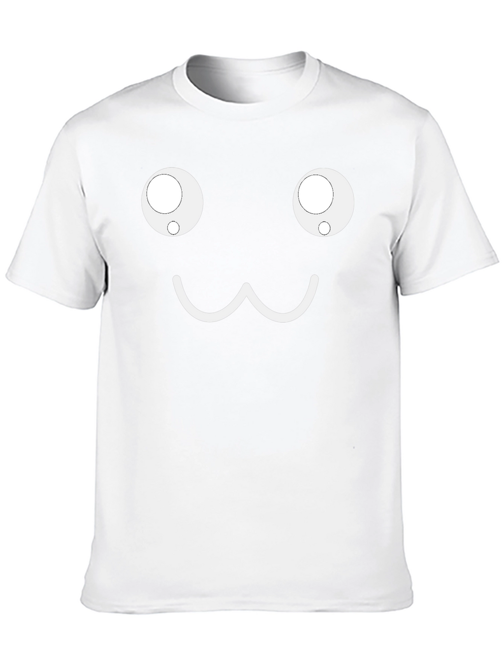 Funny Kawaii Face Black T-Shirt