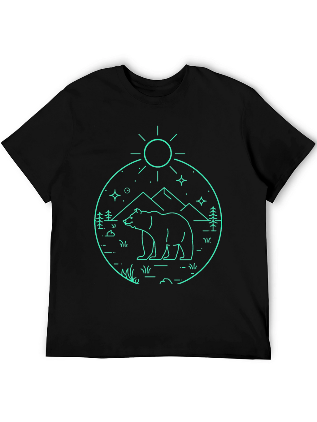 Bear Mountain Outline Graphic T-Shirt