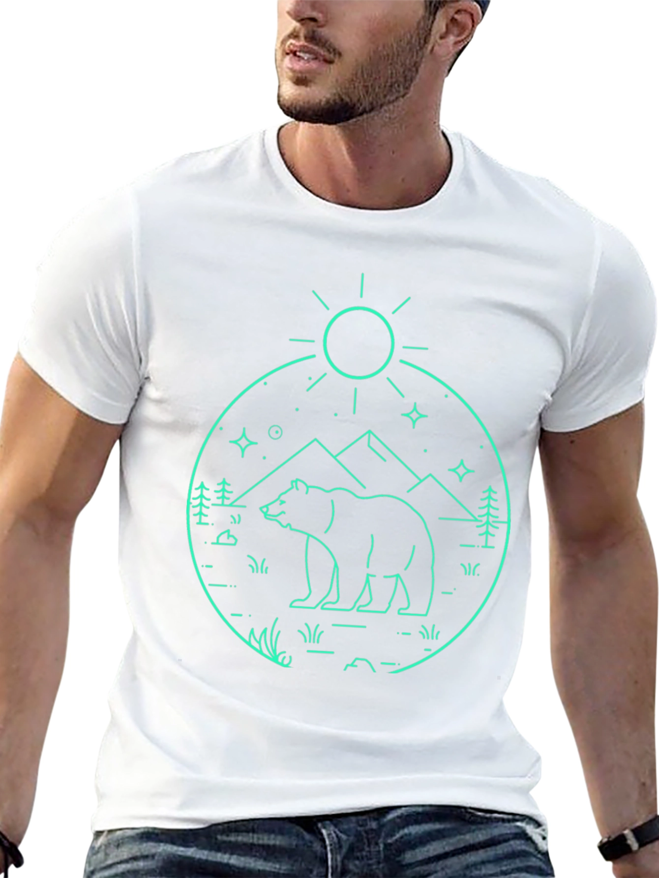 Bear Mountain Outline Graphic T-Shirt